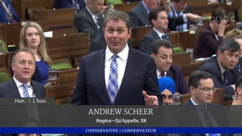 Andrew Scheer on Twitter labeling CBC as "government-funded media":