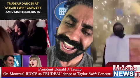 Justin Trudeau dances at Taylor Swift concert while anti-Israel protests take over Montreal