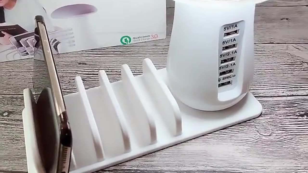 Multi Port USB Mobile Phone Charger Mushroom LED Light Lamp
