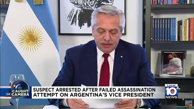 Man is in custody after failed assassination attempt on Argentina's vice president