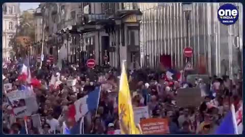 France 🇫🇷 : Mass protests erupt in Paris against NATO, demands for exit | Oneindia news YouTube