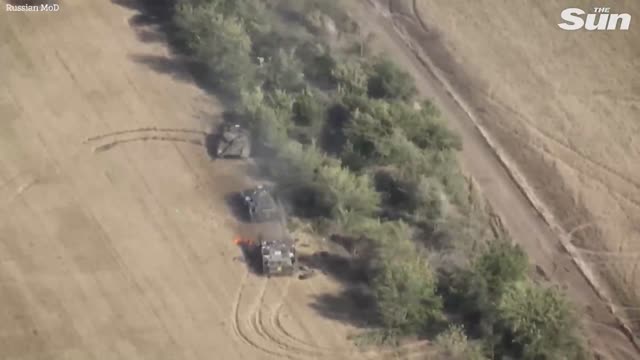 Russian forces 'take out Ukrainian vehicles and soldiers with drone strikes'
