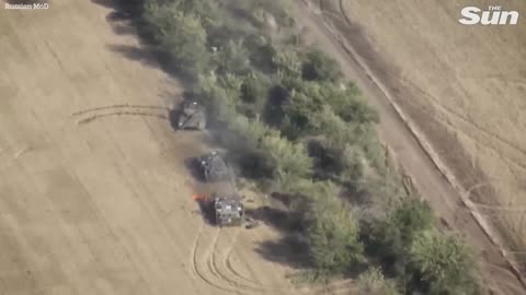 Russian forces 'take out Ukrainian vehicles and soldiers with drone strikes'