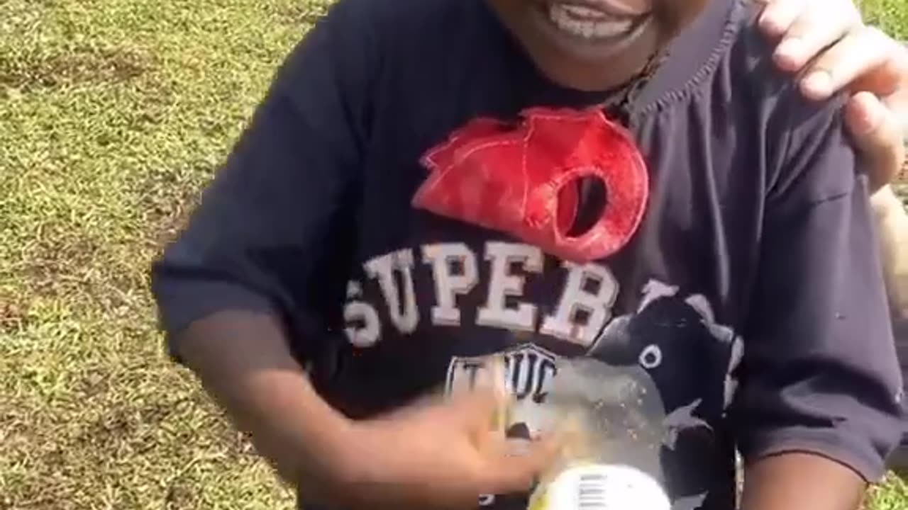 Cute Little Boy play and singing with bottle ❤️☺️