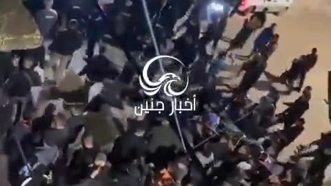 *Jenin:* Residents have begun a march of rage through the city after an airstrike killed terrorists