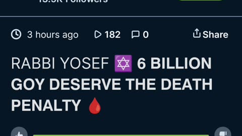 Rabbi Says 7 Billion Goy Must Die