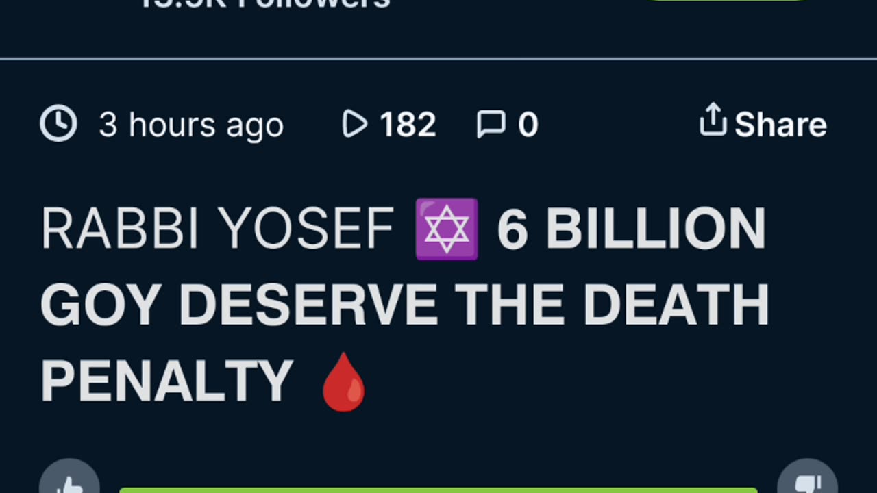 Rabbi Says 7 Billion Goy Must Die