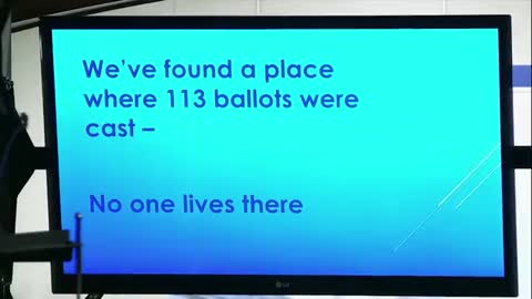 113 Ballots were cast from address where NO ONE LIVES