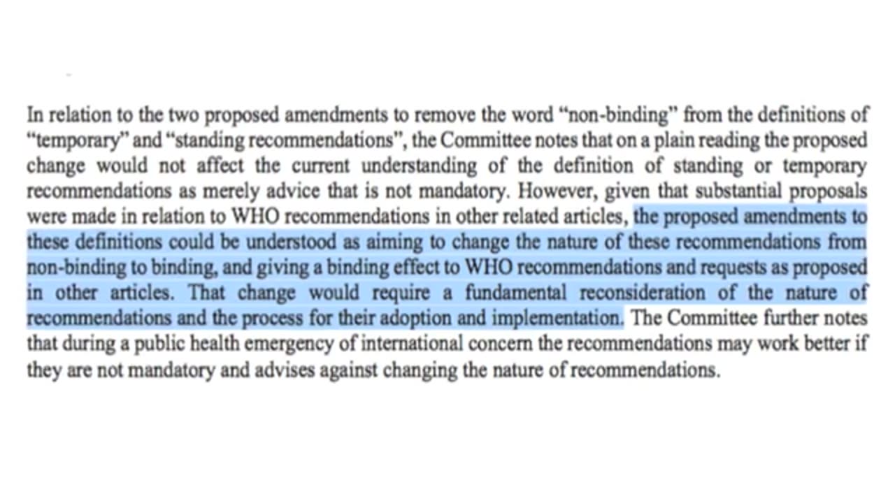 TOP 6 REASONS TO SPEAK OUT AGAINST THE AMENDMENTS TO THE INTERNATIONAL HEALTH REGULATIONS