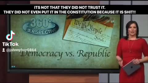 Constitution Republic not democracy