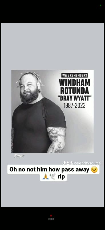 Rip bray Wyatt 🙏🕊