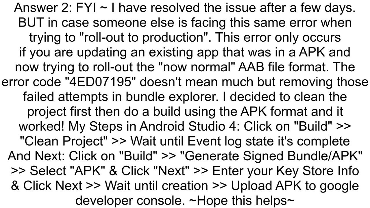 Google Play Console An unexpected error has occurred Please try again 4ED07195