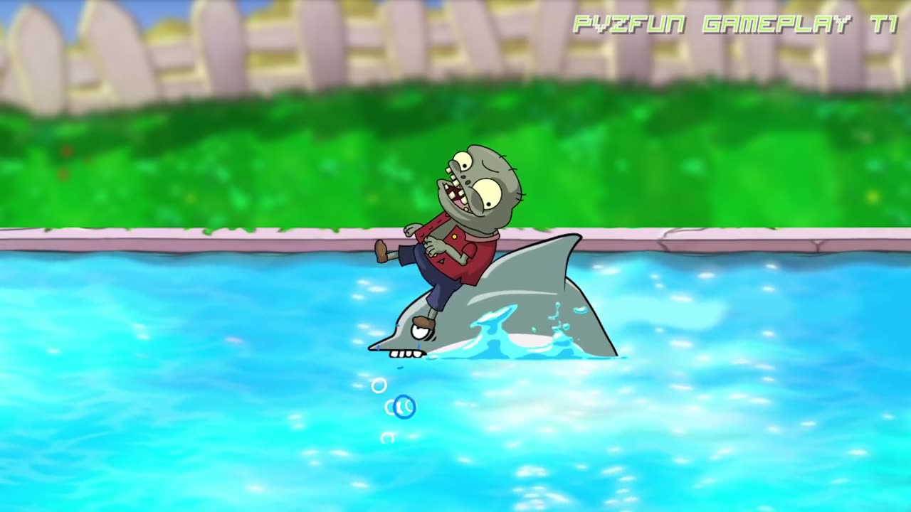 Plant vs Zombies 2 Funny Animation - Use Floats Or Sharks to Defeat Plant