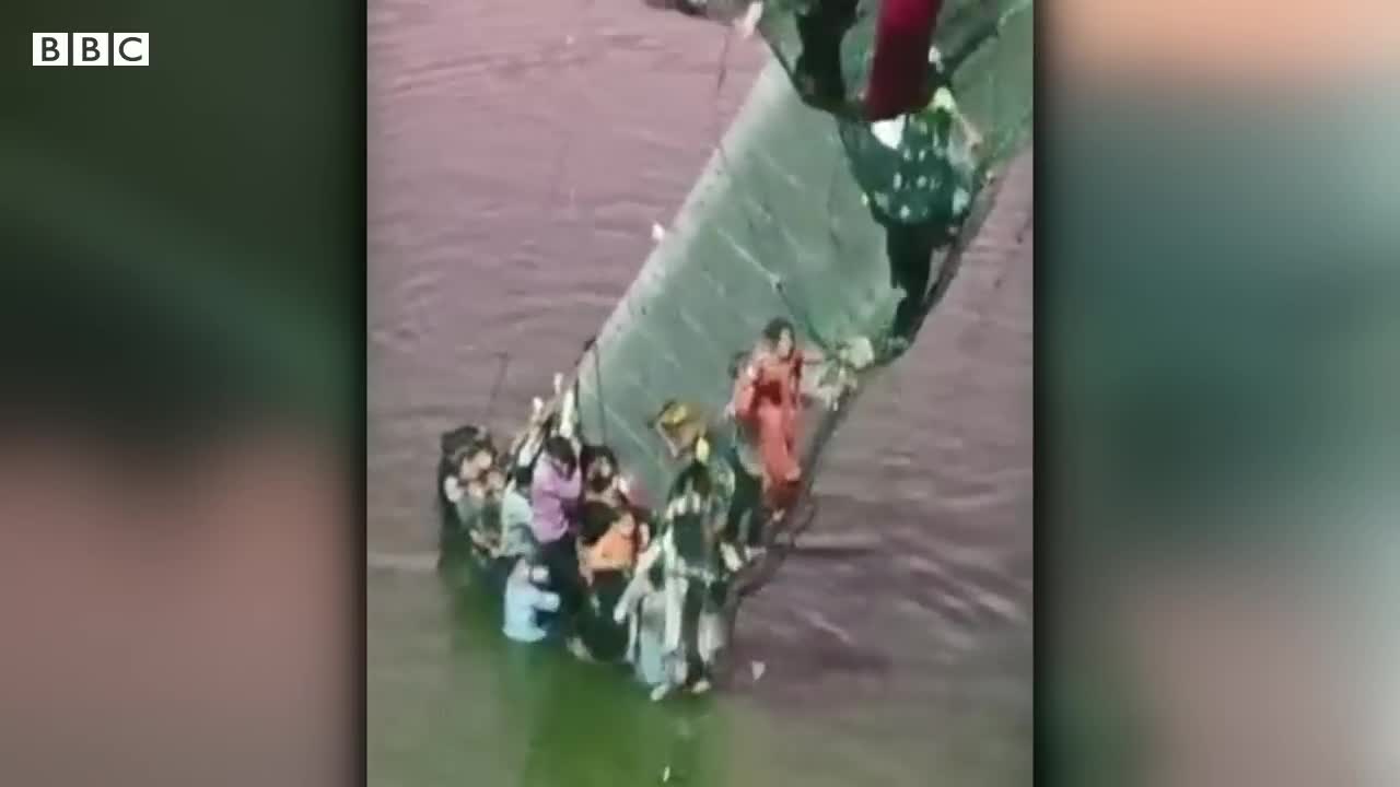 Morbi bridge collapse leaves dozens dead in India -