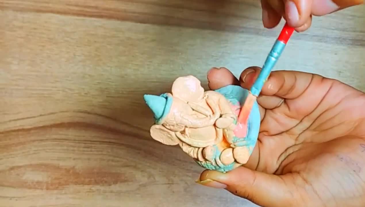 Indian Clay Art | Ganesh God Figurine