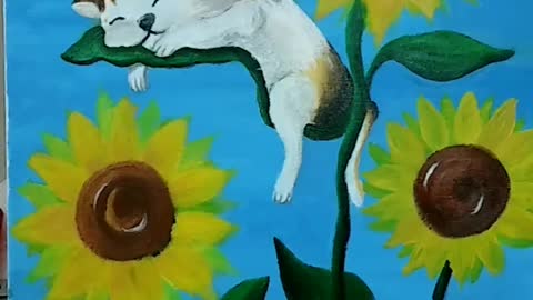 Oil painting - "sunflower"