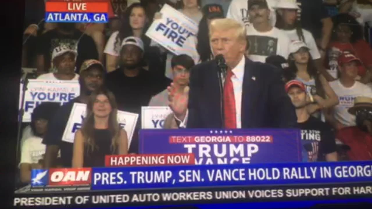 OAN president Trump & Senator Vance hold rally in Georgia