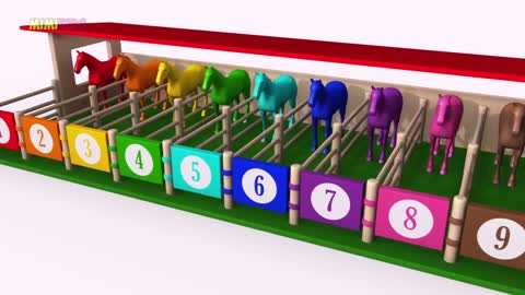 Learning Colors Horse Farm Animal