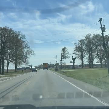 Driving through town