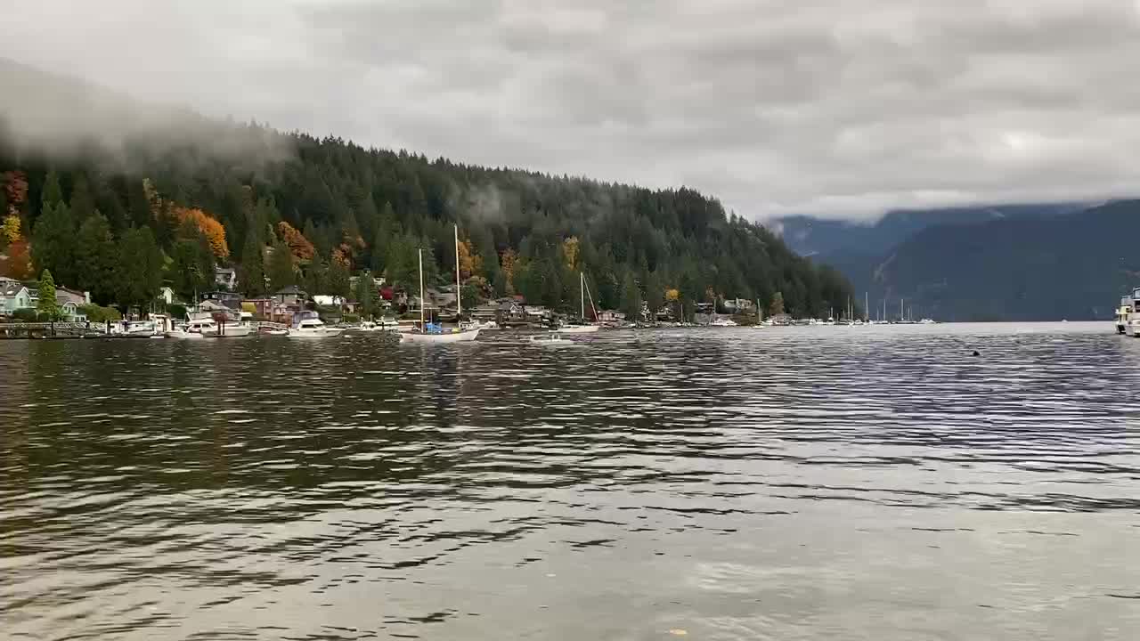 Beautiful mountains and lake in Canada