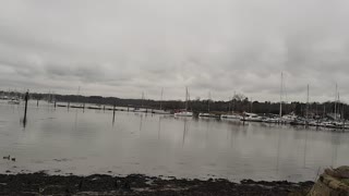 a boat getting ready to dock