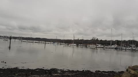 a boat getting ready to dock