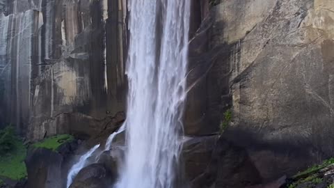 A beautiful waterfall under the sky