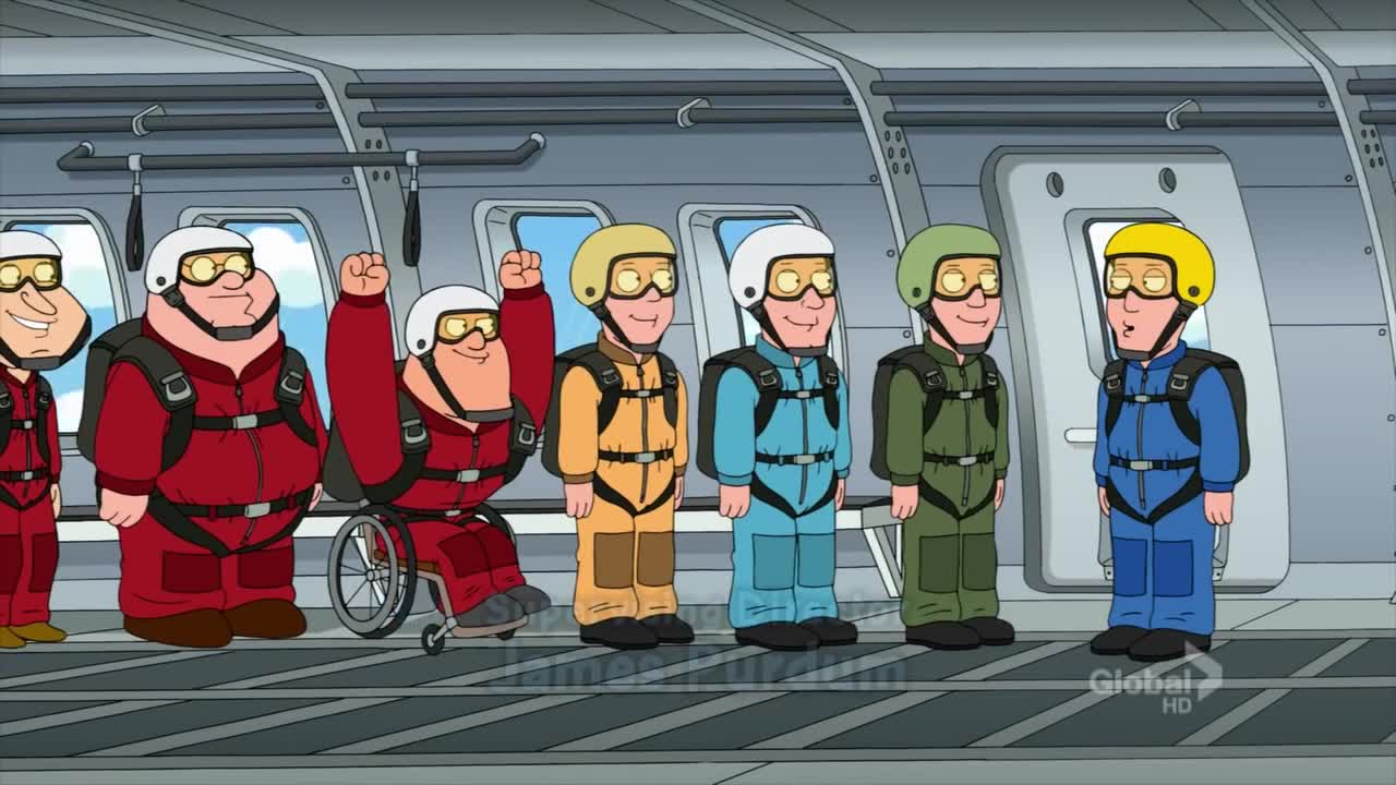 Family Guy - The Guys Skydiving and How to Win a Marathon