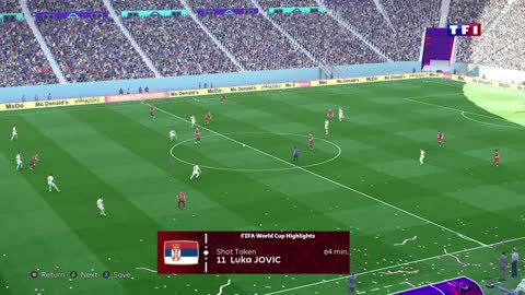 eFootball PES 2021 l Four goal thriller Group G game FIFA World Cup Quatar 2022 Serbia v Switzerland