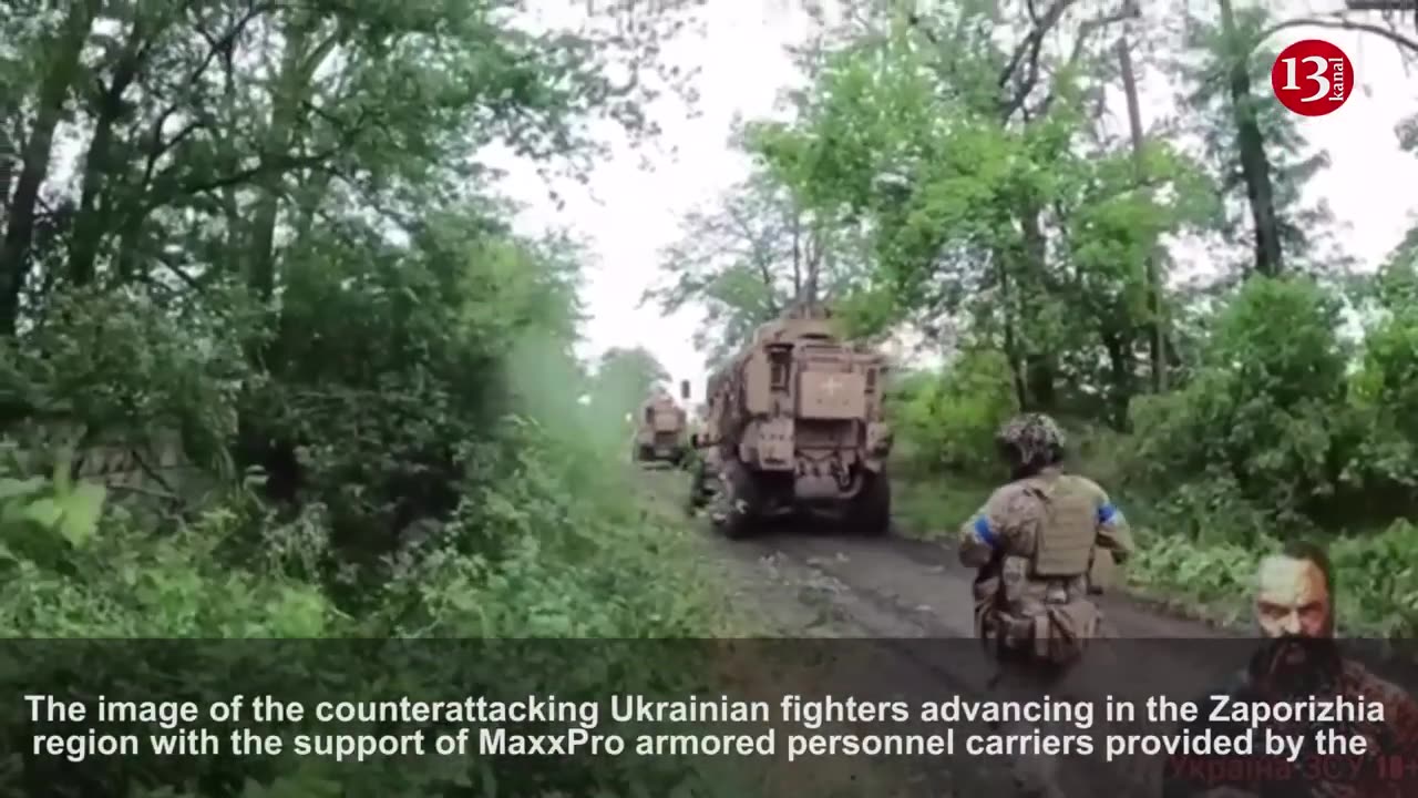 Ukrainian army is counter-attacking with US vehicles in Zaporozhye - a picture from forest battle