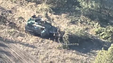 Hyacinth 152-mm Hit Ukrainian Kazak-1 On the Move