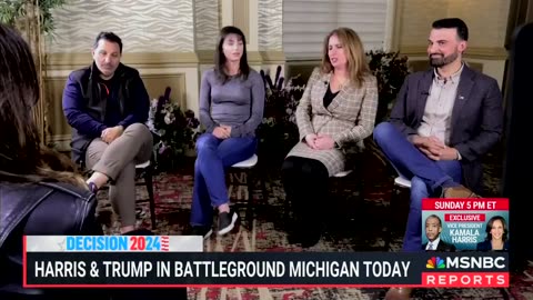 MSNBC: "Who's voting for Kamala Harris here?" *Nobody raises hand*