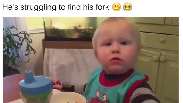 He's struggling to find his fork🤣