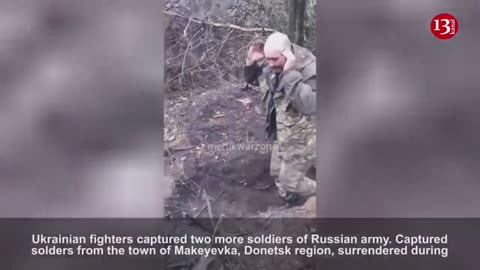 Helpless in the trench, Russians abandoned their weapons and surrendered