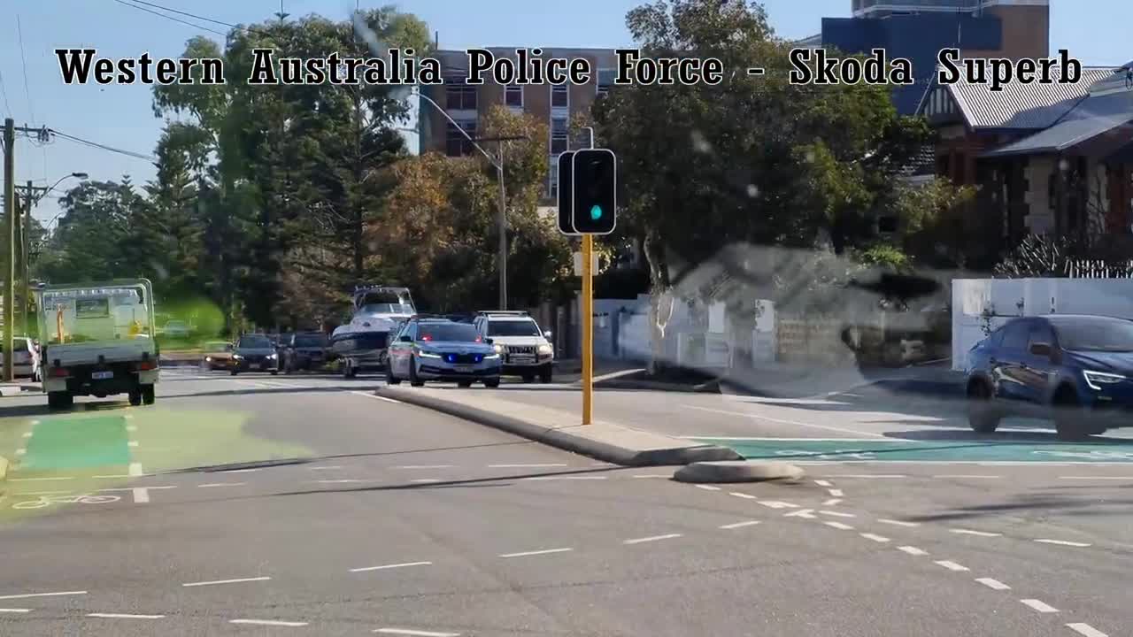 New Skoda Superb Police Car Responding - Fremantle WA - 26 Aug 2022