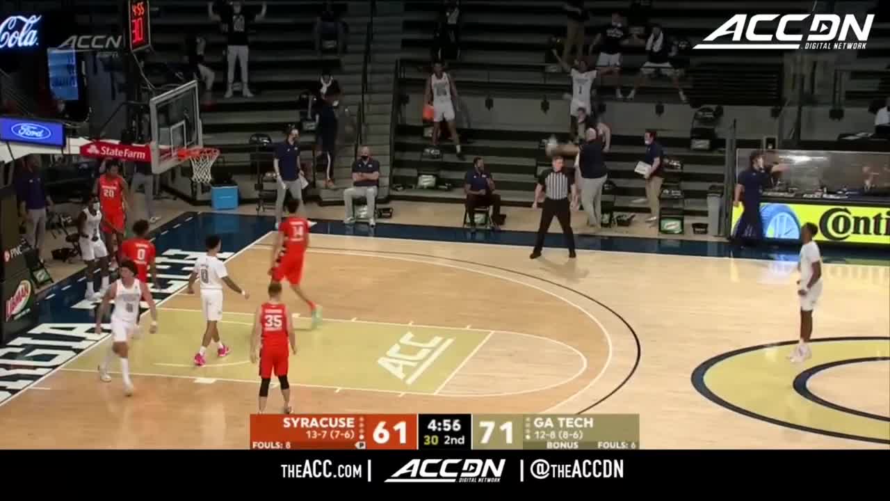 Georgia Tech's Jordan Usher Attacks The Rim | ACC Must See Moment