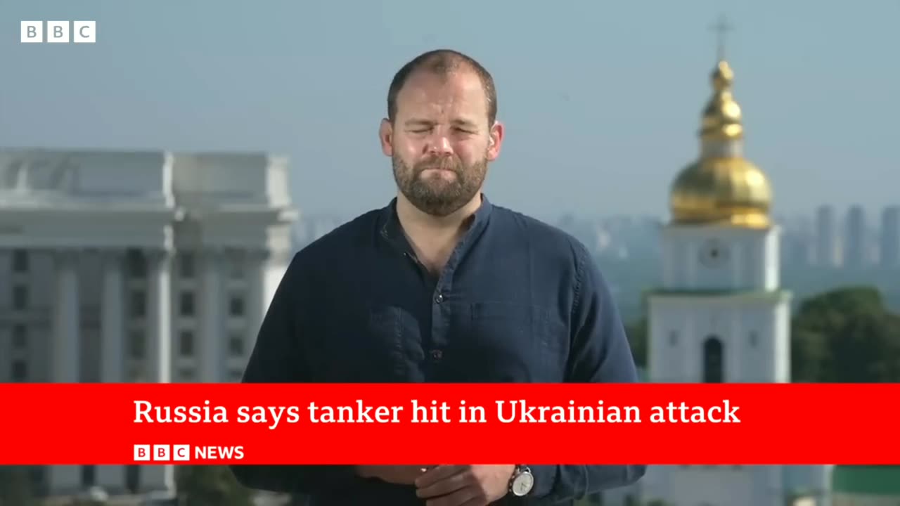 Russian tanker hit in attack near Crimea - interesting news bbc