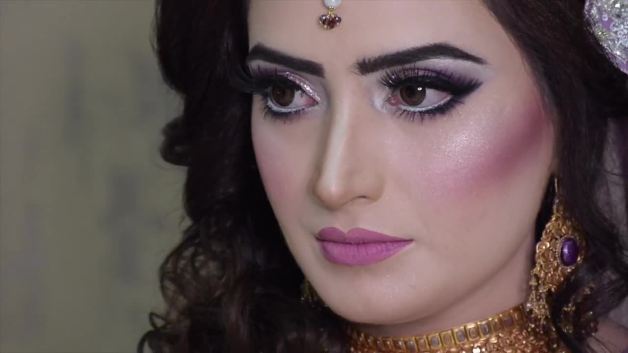 Bridal makeup- Bridal preparation at beauty saloon