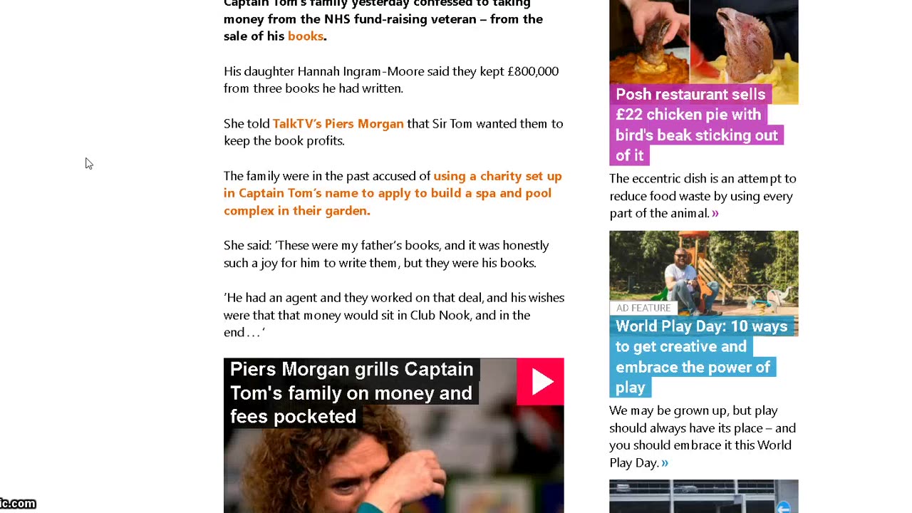 Captain Tom was a fraudster