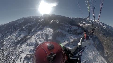 Winter Gleitflug vom Pizol