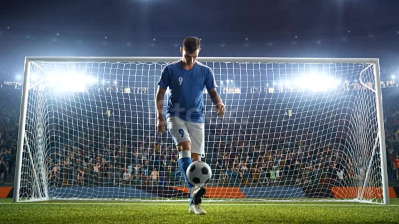Football player show skills