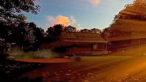 A log cabin on the prairie