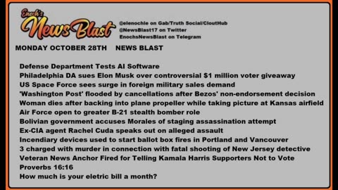 Monday, October 28, 2024 News Blast