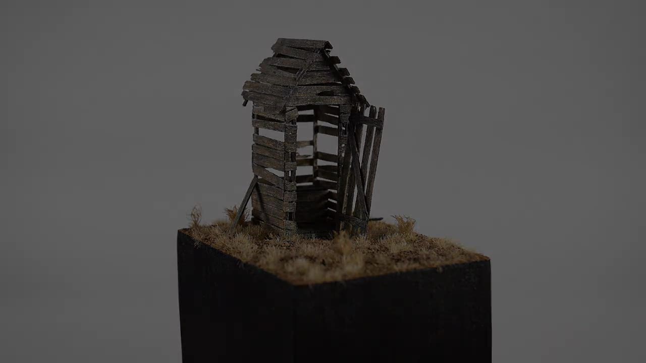 Derelict Desert Outhouse - 1/48 Diorama