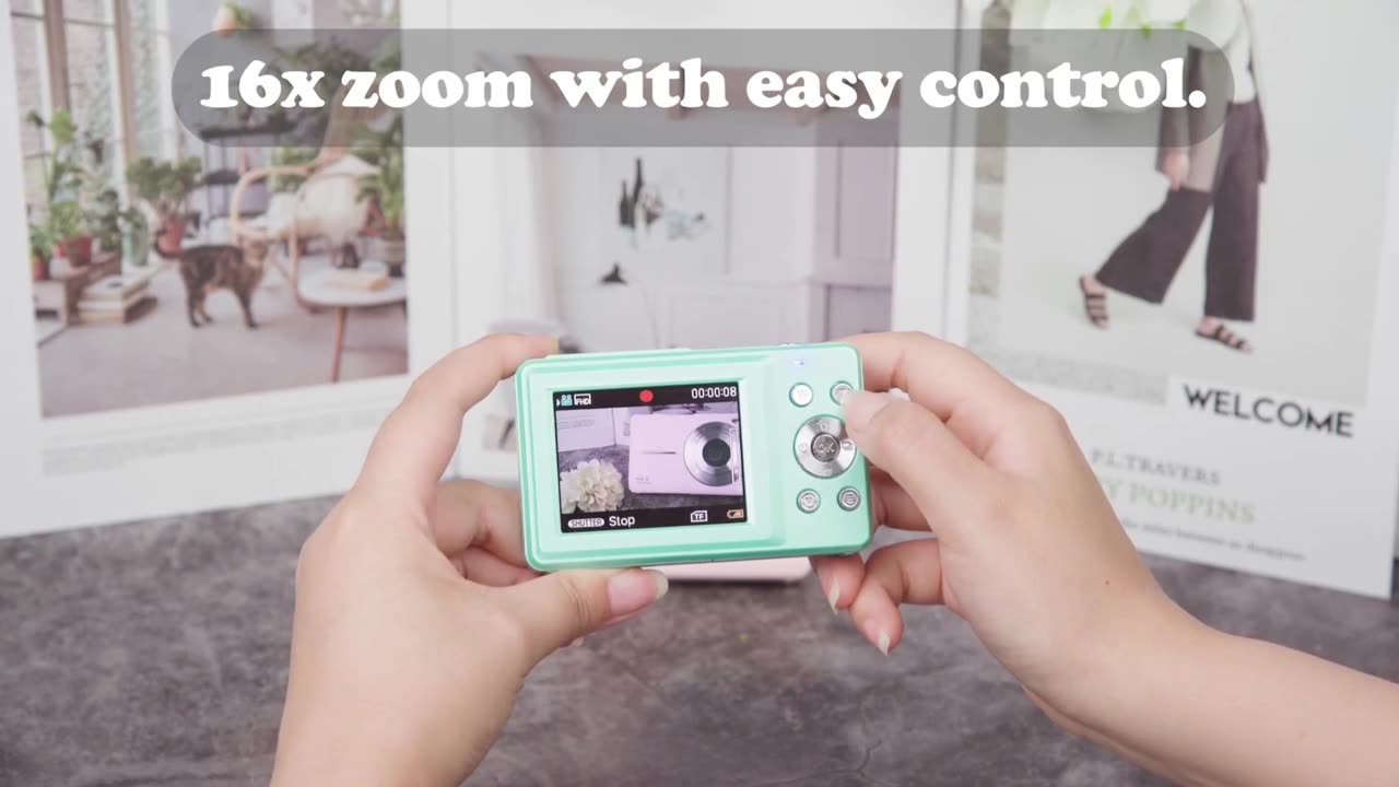 Digital Kids Camera with 32GB Card, Nsoela FHD 1080P 44MP Compact For Vlogging