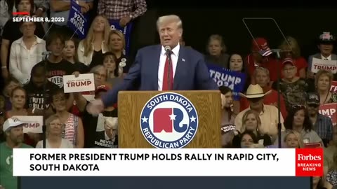 Trump Goes On Off-Script Rant About Indictments, Biden's Mental Capacity At South Dakota Rally