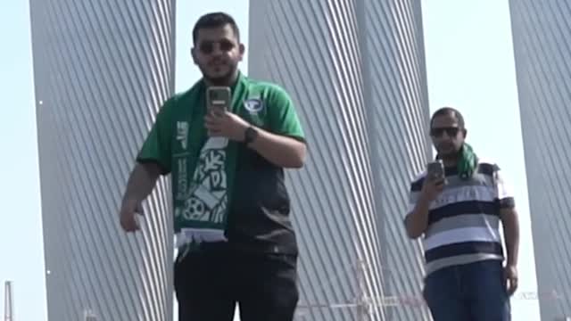 Saudi Fans Take On Argentine Fans In The _Water Bottle Challenge_ _ Oh My Goal