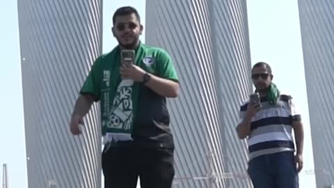 Saudi Fans Take On Argentine Fans In The _Water Bottle Challenge_ _ Oh My Goal