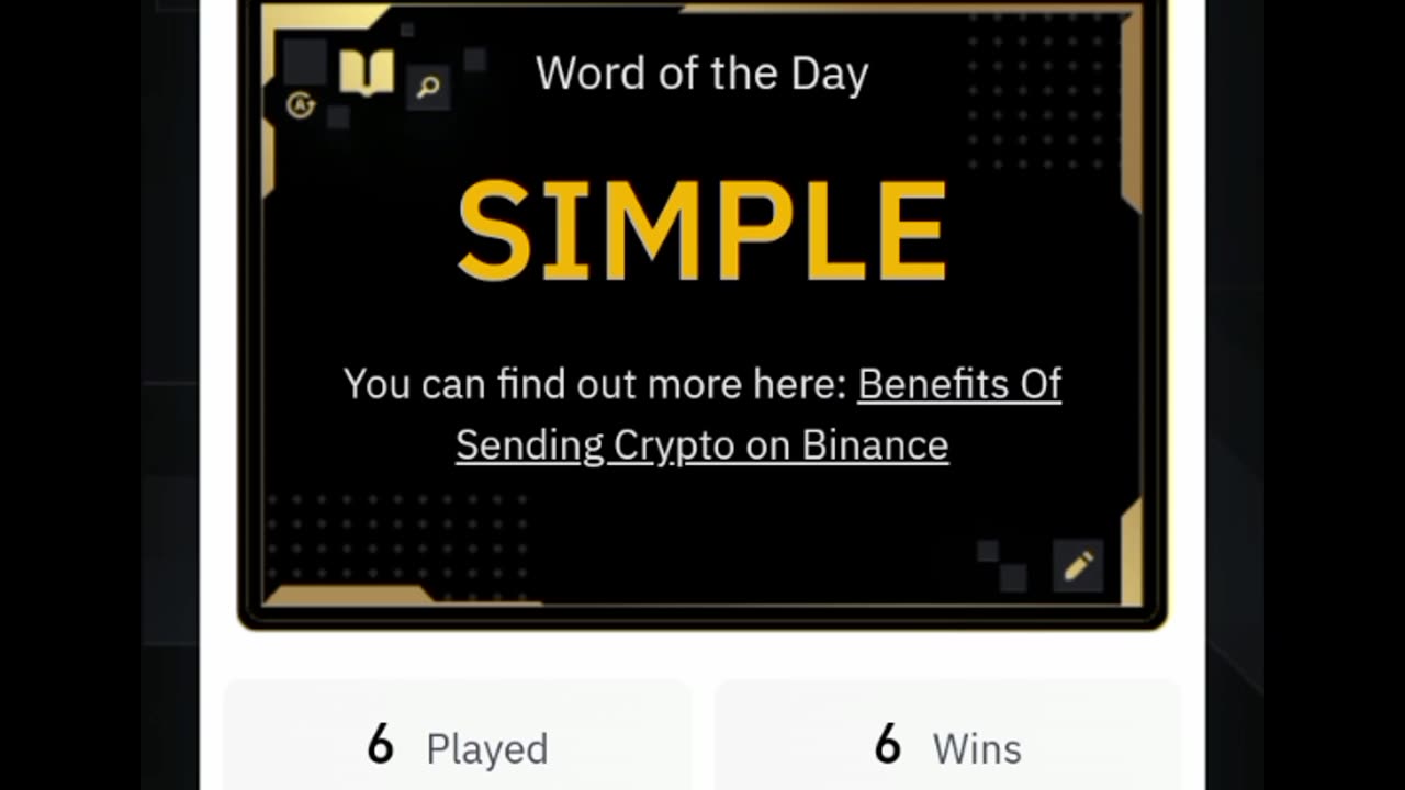 Binance WOTD | 21th May 2023 | binance game guess the word | #binance #wotd #binancepay