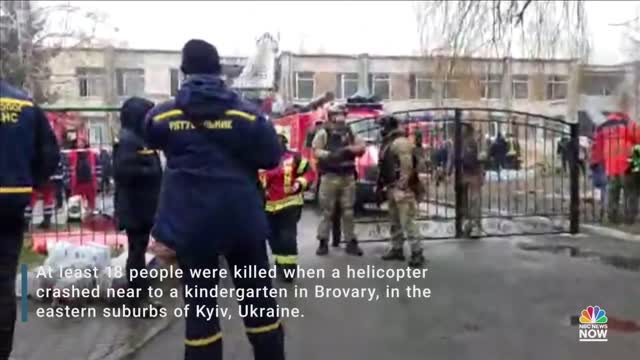 At least 18 killed in helicopter crash in Kyiv suburb